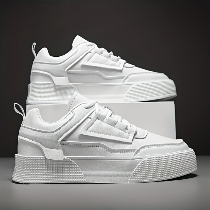 Men's Minimalist Platform Skate Shoes, Breathable Non-Slip Sneakers, Men's Footwear
