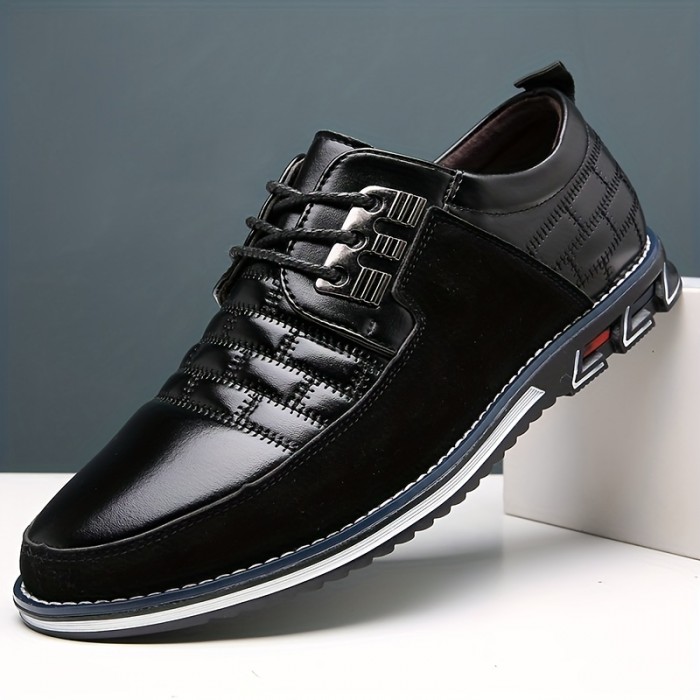 Men's Superfine Fiber Square Toe Loafers, Casual Lightweight Slip On Dress Shoes