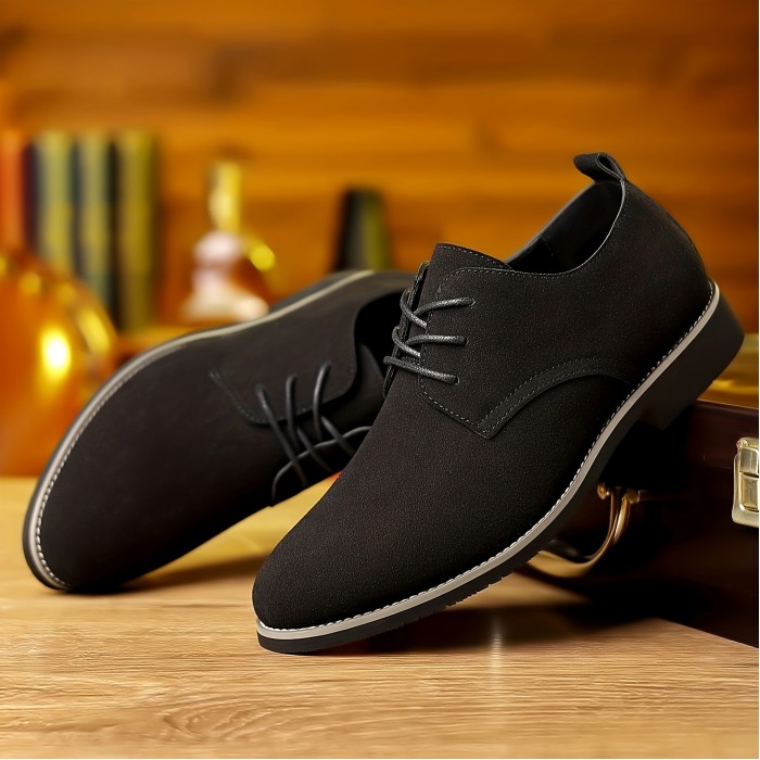 Men's Derby Shoes, Business Formal Office Shoes, Casual Walking Shoes Lace-up Front Shoes For Men
