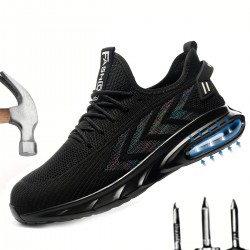 Safety Shoes Puncture Proof Work Shoes With Air Cushion, Industrial And Construction Site, All Seasons