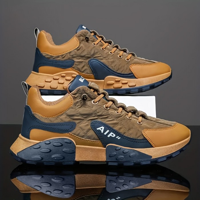 Men's Trendy Old School Style Chunky Shoes, Comfy Non Slip Durable Sneakers For Men's Outdoor Activities