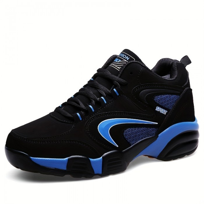 Men's Chunky Lace Up Sneakers With Assorted Colors, Casual Outdoor Walking Shoes