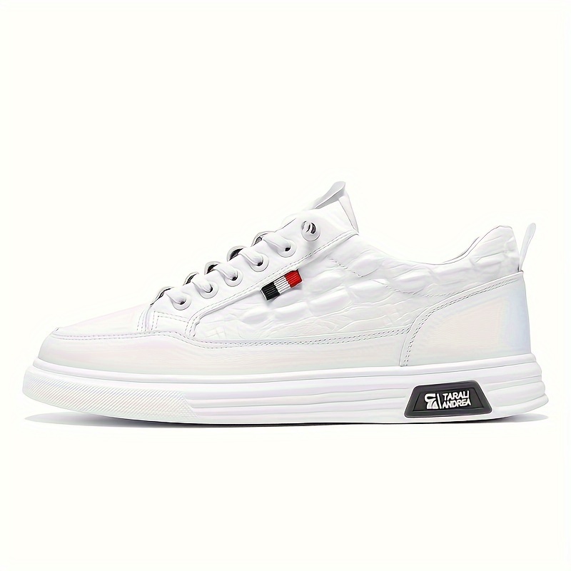 mens trendy crocodile pattern skate shoes wear resistant non slip sneakers mens footwear details 1