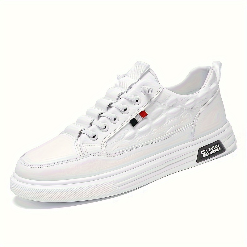 mens trendy crocodile pattern skate shoes wear resistant non slip sneakers mens footwear details 6