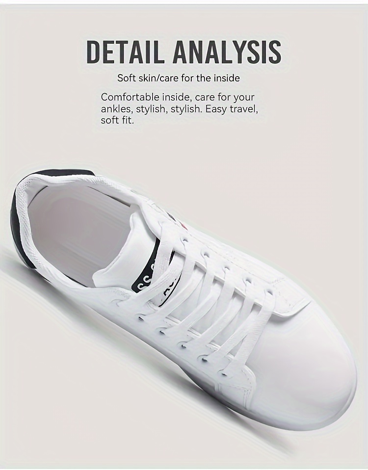 mens easily wiped clean skate shoes with good grip breathable lace up sneakers mens footwear details 5
