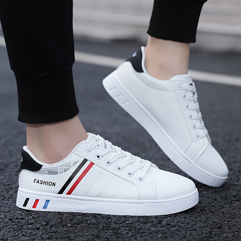 mens easily wiped clean skate shoes with good grip breathable lace up sneakers mens footwear details 9