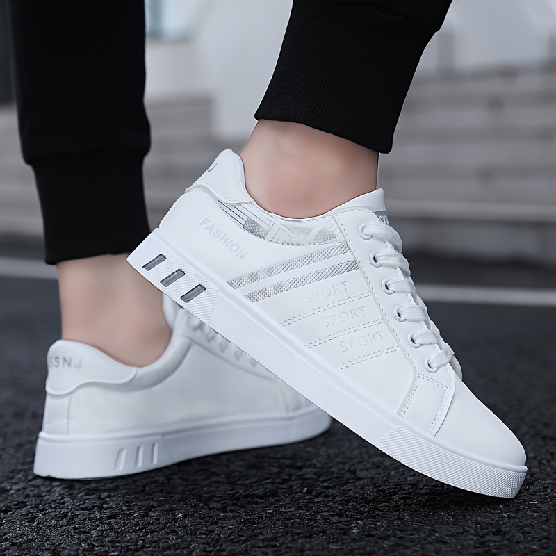mens easily wiped clean skate shoes with good grip breathable lace up sneakers mens footwear details 12