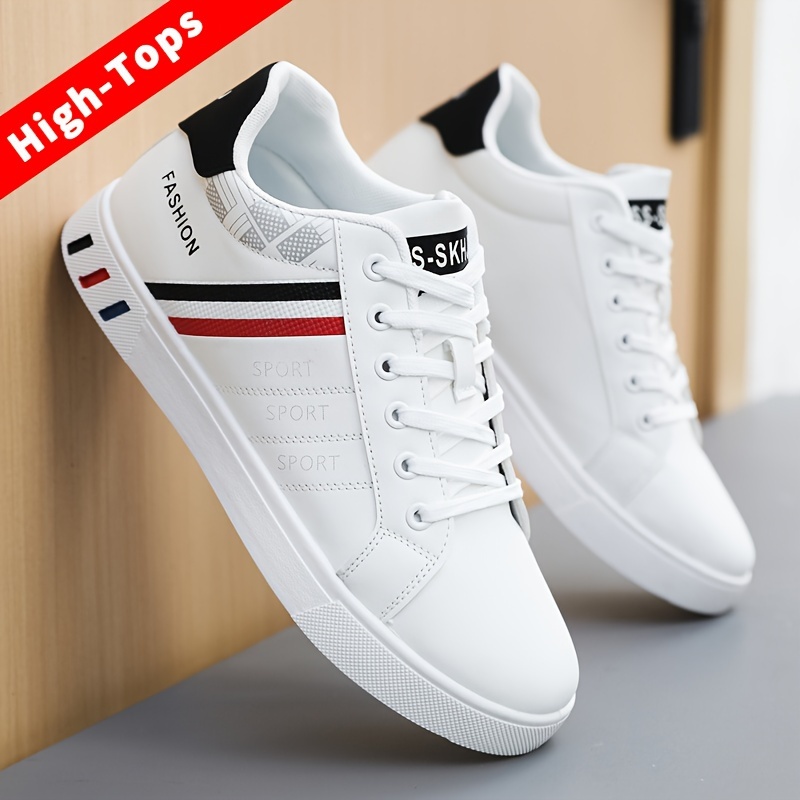 mens easily wiped clean skate shoes with good grip breathable lace up sneakers mens footwear details 13