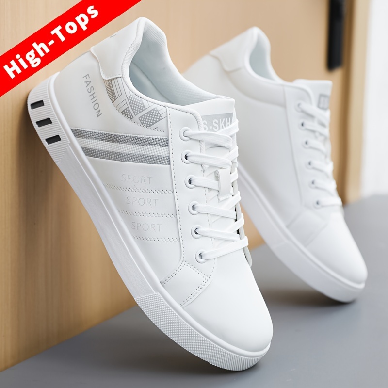 mens easily wiped clean skate shoes with good grip breathable lace up sneakers mens footwear details 14