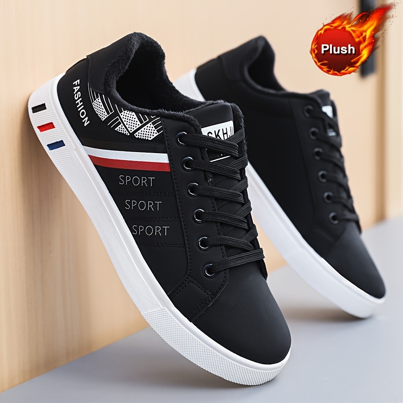 mens easily wiped clean skate shoes with good grip breathable lace up sneakers mens footwear details 18