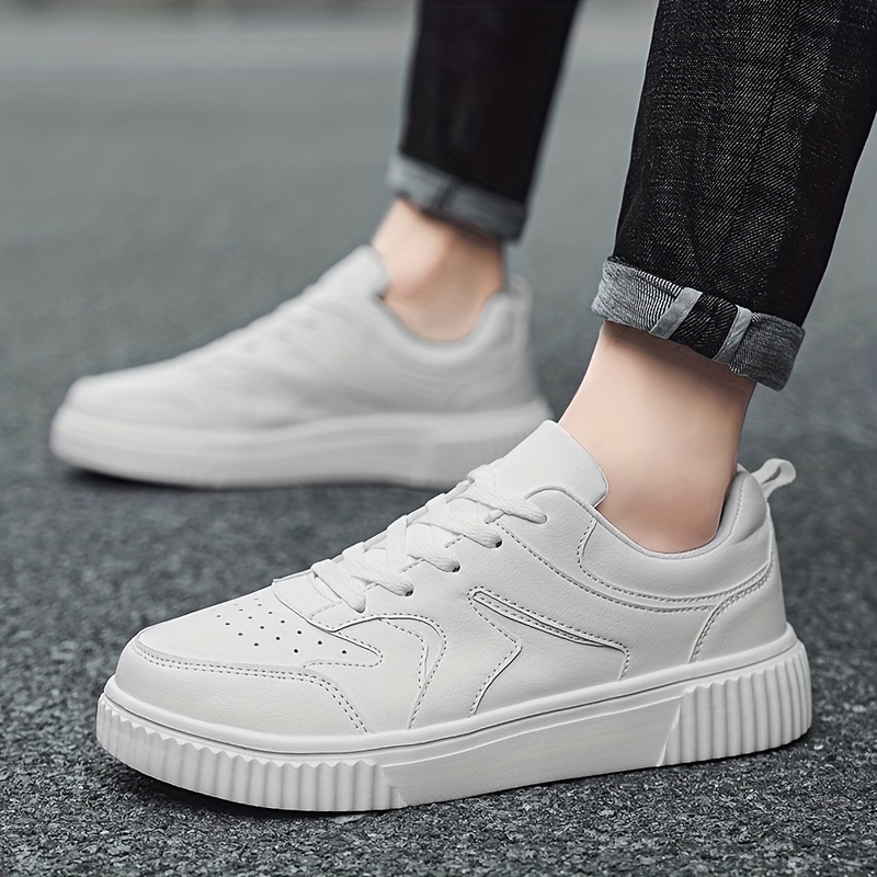 mens skate shoes with good grip lace up sneakers mens footwear details 4