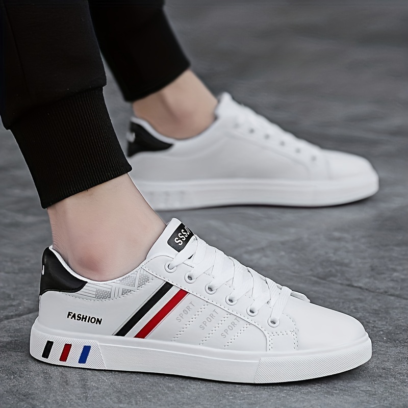 mens skate shoes with good grip breathable lace up sneakers details 7