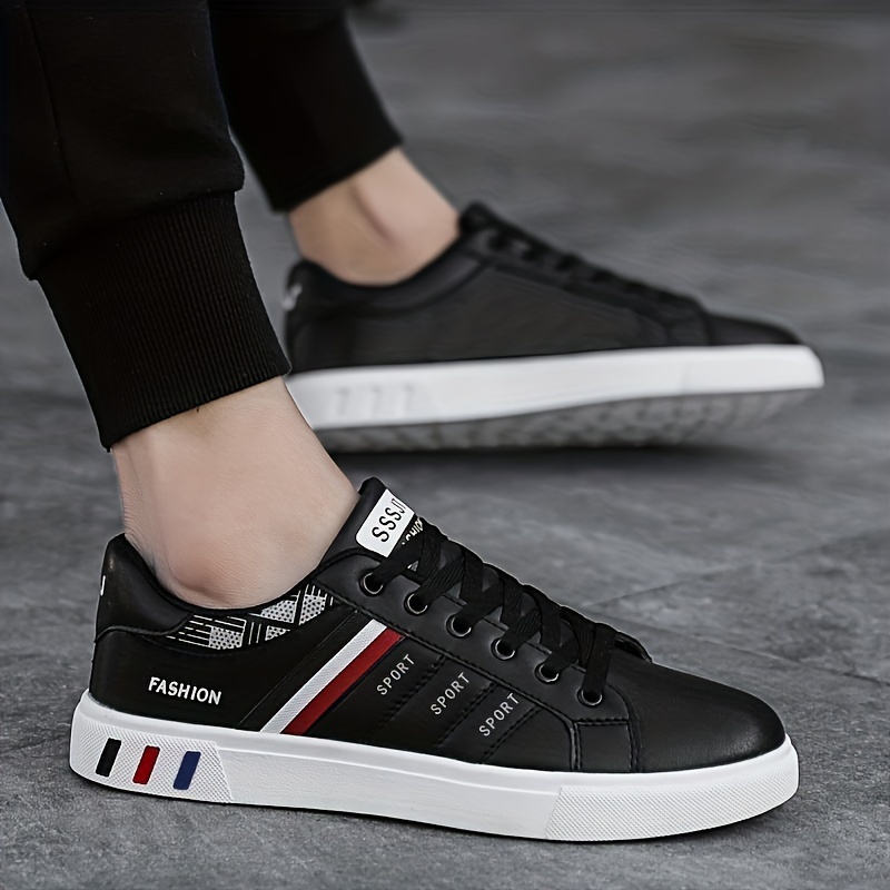mens skate shoes with good grip breathable lace up sneakers details 9