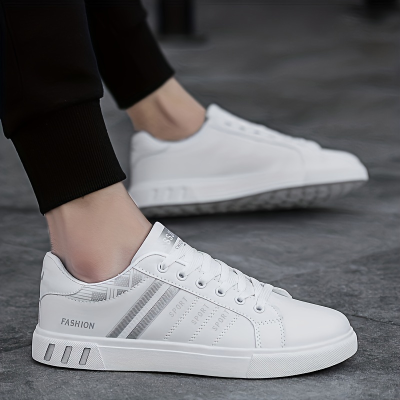 mens skate shoes with good grip breathable lace up sneakers details 10