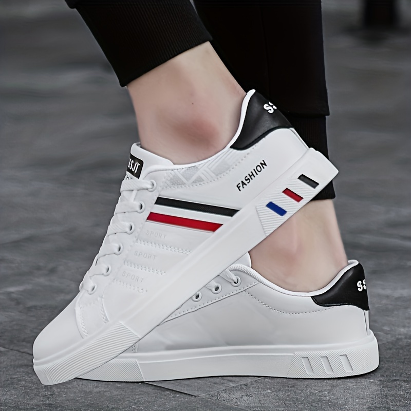 mens skate shoes with good grip breathable lace up sneakers details 11
