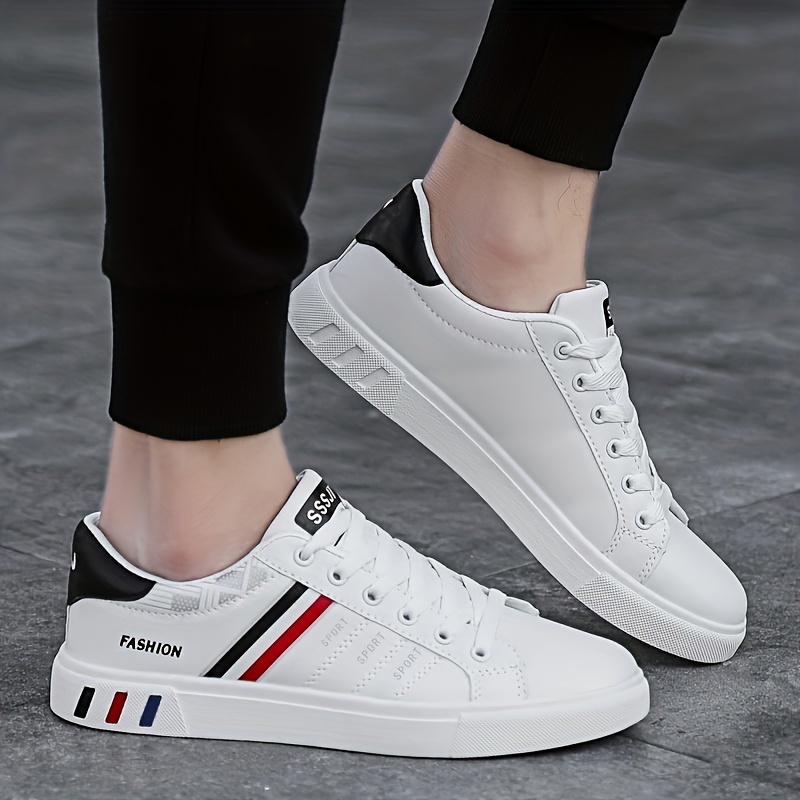 mens skate shoes with good grip breathable lace up sneakers details 12