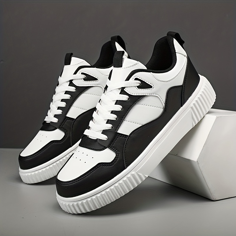 two tone skate shoes, mens two tone skate shoes with good grip breathable lace up sneakers mens footwear details 2