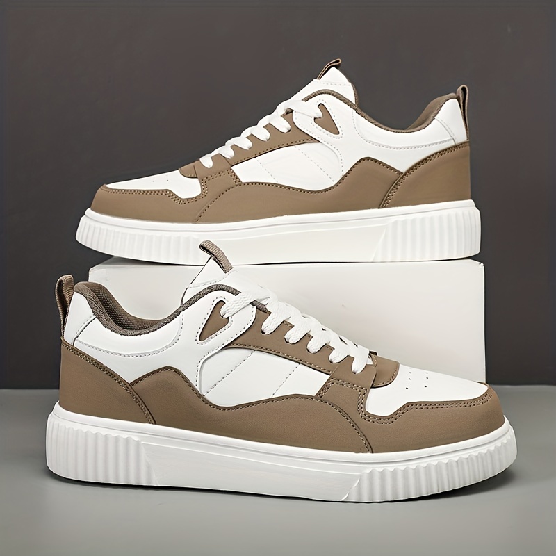 two tone skate shoes, mens two tone skate shoes with good grip breathable lace up sneakers mens footwear details 3