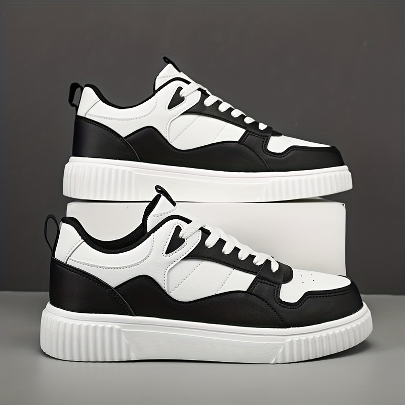 two tone skate shoes, mens two tone skate shoes with good grip breathable lace up sneakers mens footwear details 4