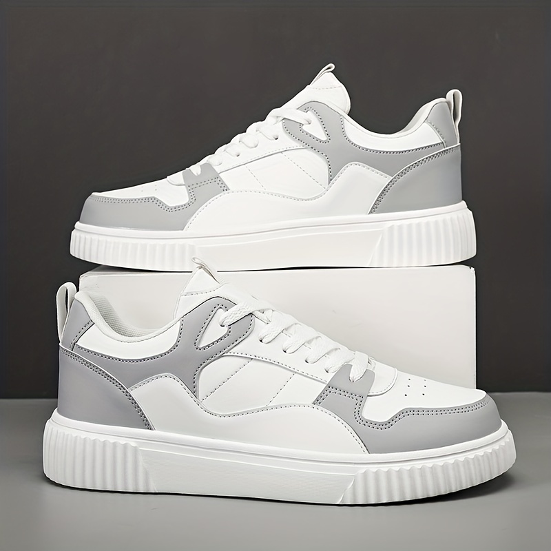 two tone skate shoes, mens two tone skate shoes with good grip breathable lace up sneakers mens footwear details 5