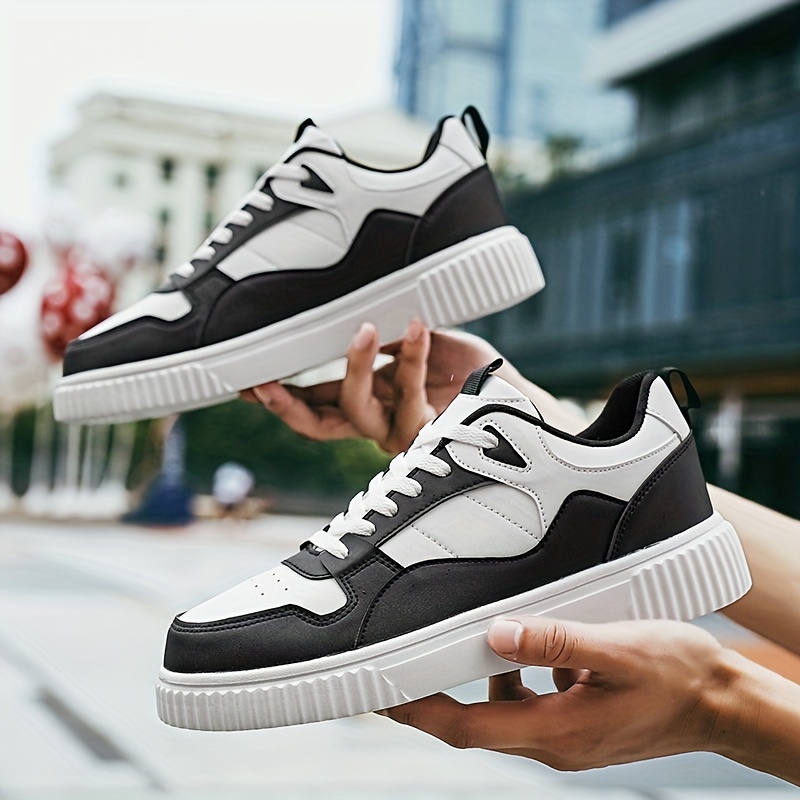 two tone skate shoes, mens two tone skate shoes with good grip breathable lace up sneakers mens footwear details 6