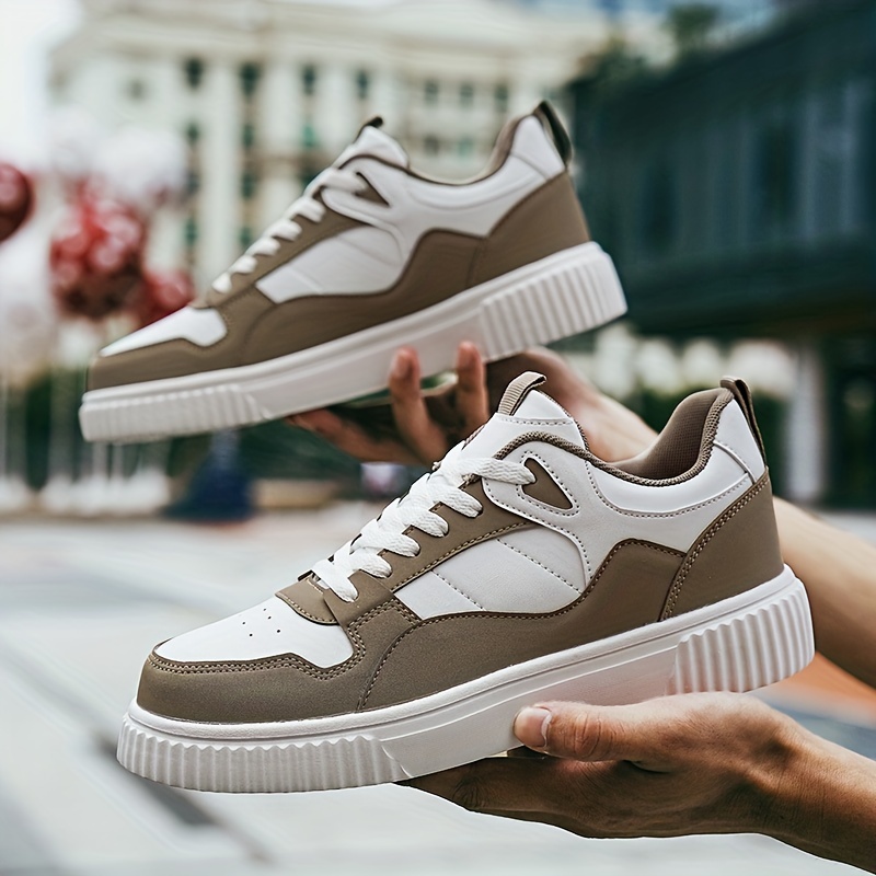 two tone skate shoes, mens two tone skate shoes with good grip breathable lace up sneakers mens footwear details 7