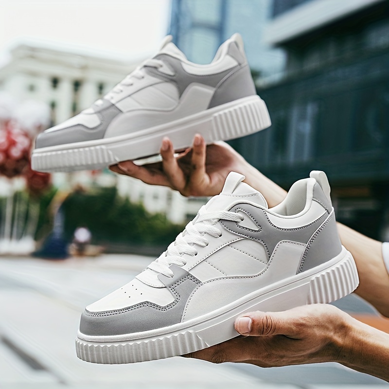 two tone skate shoes, mens two tone skate shoes with good grip breathable lace up sneakers mens footwear details 8