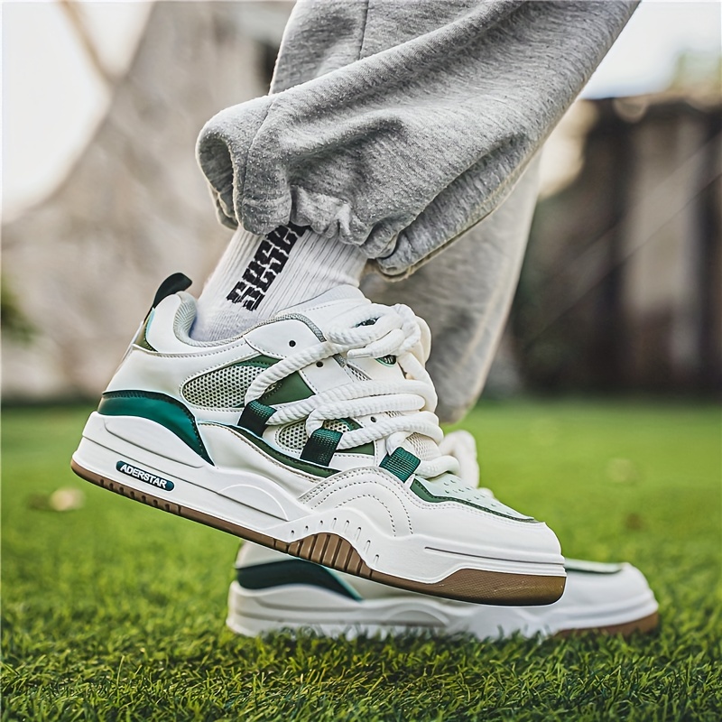 mens trendy chunky skate shoes with good grip breathable lace up sneakers mens footwear details 6