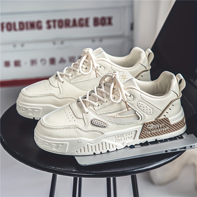 mens platform skate shoes with good grip breathable lace up sneakers mens footwear details 1
