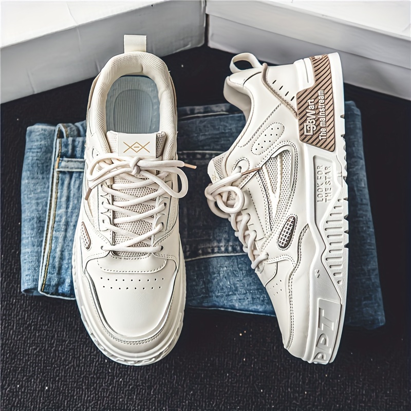 mens platform skate shoes with good grip breathable lace up sneakers mens footwear details 2
