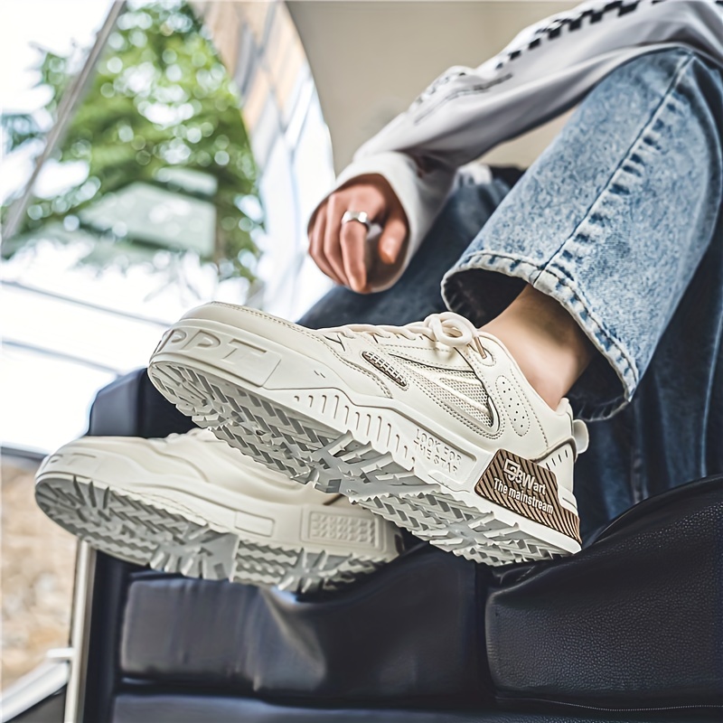 mens platform skate shoes with good grip breathable lace up sneakers mens footwear details 3