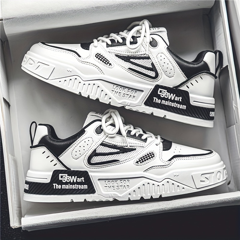 mens platform skate shoes with good grip breathable lace up sneakers mens footwear details 4
