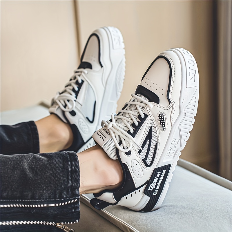 mens platform skate shoes with good grip breathable lace up sneakers mens footwear details 6