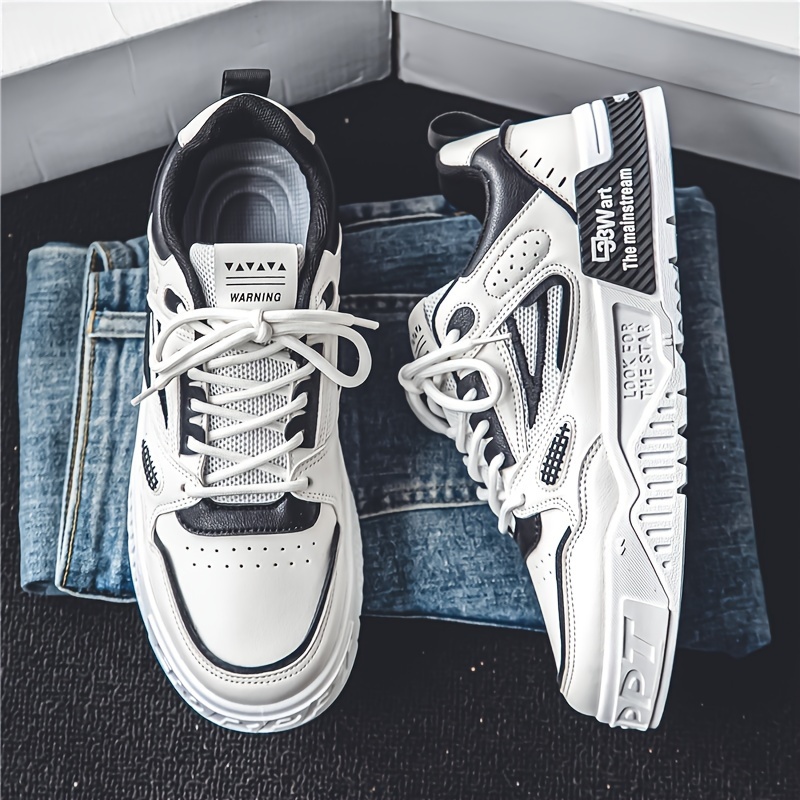 mens platform skate shoes with good grip breathable lace up sneakers mens footwear details 7