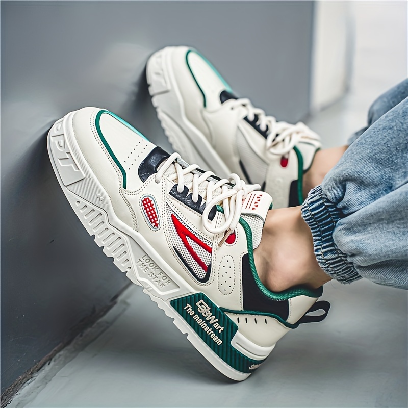 mens platform skate shoes with good grip breathable lace up sneakers mens footwear details 9