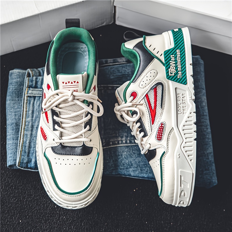 mens platform skate shoes with good grip breathable lace up sneakers mens footwear details 10