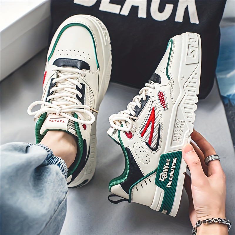mens platform skate shoes with good grip breathable lace up sneakers mens footwear details 11