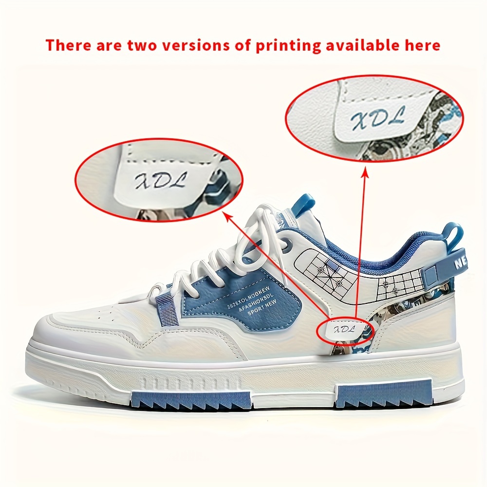 patchwork design skate shoes, mens patchwork design skate shoes with good grip breathable lace up sneakers details 3