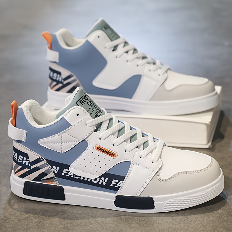 mens trendy skate shoes comfy non slip lace up street style casual sneakers for mens outdoor activities details 7