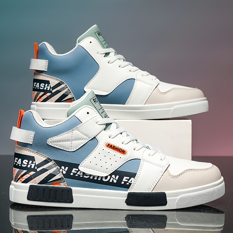 mens trendy skate shoes comfy non slip lace up street style casual sneakers for mens outdoor activities details 8