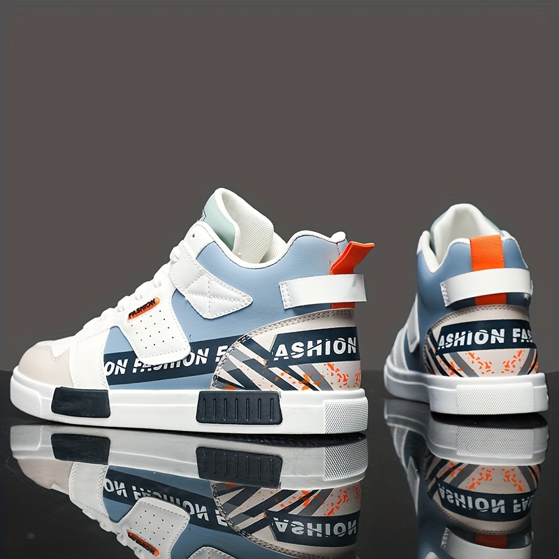 mens trendy skate shoes comfy non slip lace up street style casual sneakers for mens outdoor activities details 9