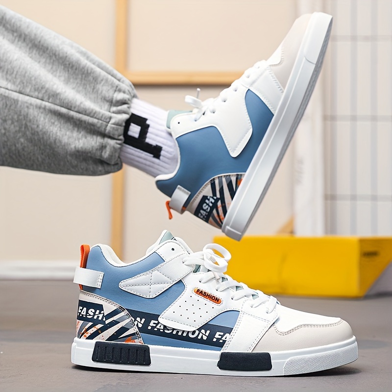 mens trendy skate shoes comfy non slip lace up street style casual sneakers for mens outdoor activities details 11