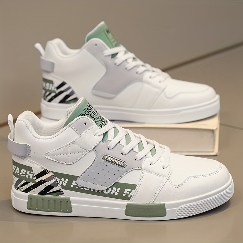 mens trendy skate shoes comfy non slip lace up street style casual sneakers for mens outdoor activities details 13