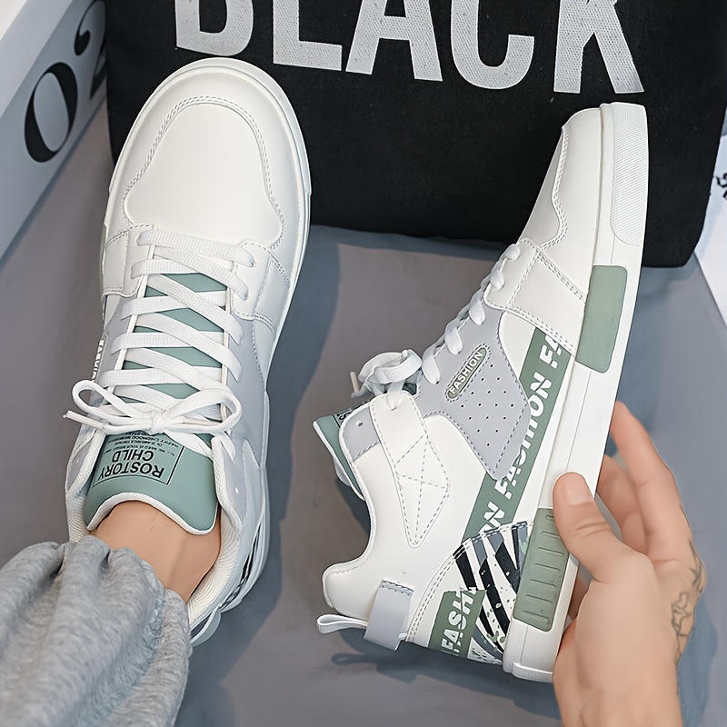 mens trendy skate shoes comfy non slip lace up street style casual sneakers for mens outdoor activities details 17