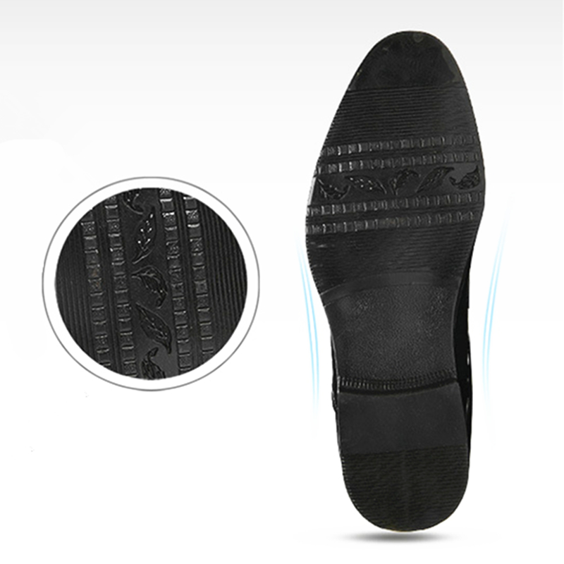 mens fashion pu leather shoes casual slip on formal shoes for business office party wedding details 9