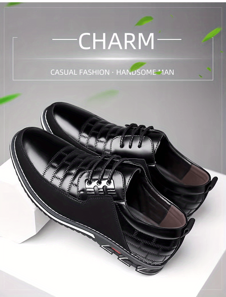 mens plaid derby shoes wear resistant non slip dress shoes for wedding business details 0