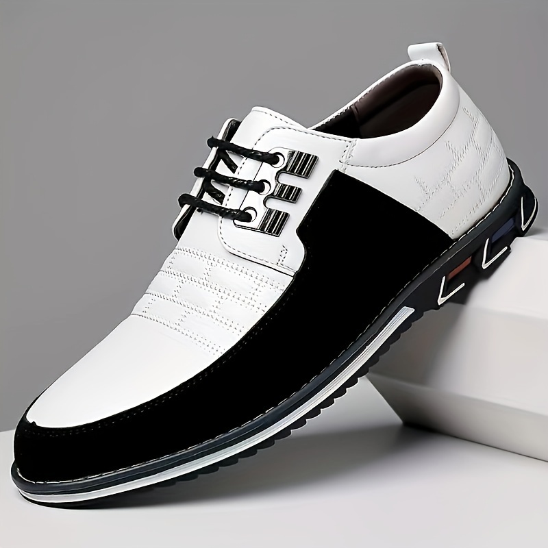 mens plaid smart casual oxford dress shoes wear resistant lace up formal oxford shoes for wedding business details 7