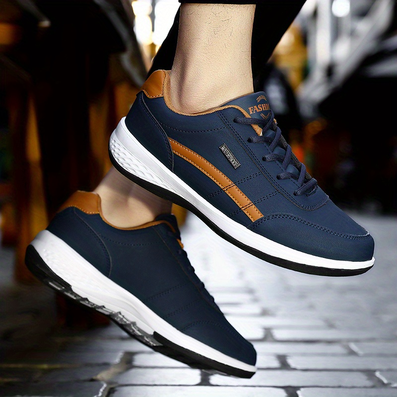 mens running shoes lace up sneakers athletic shoes shock absorbing and breathable details 2