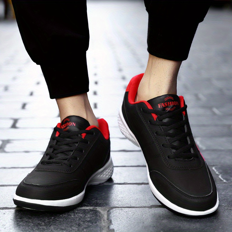 mens running shoes lace up sneakers athletic shoes shock absorbing and breathable details 3