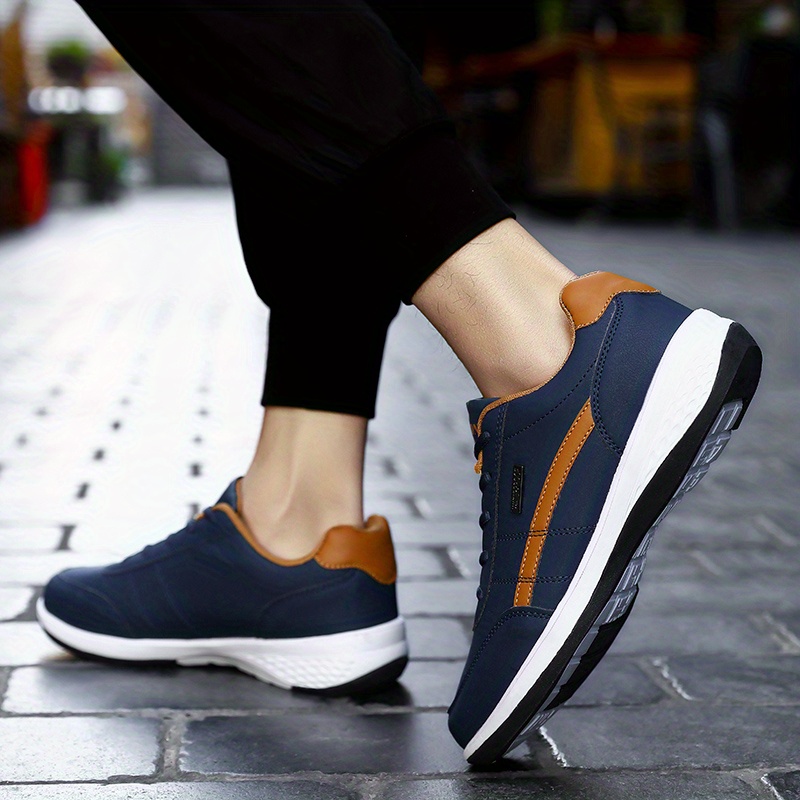 mens running shoes lace up sneakers athletic shoes shock absorbing and breathable details 4